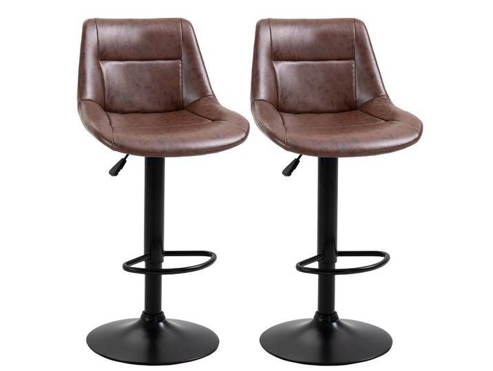 HOMCOM BARHOCKER,, Braun, Kunststoff, 50x108x46.5 cm, Esszimmer, Barmöbel, Barhocker von Homcom