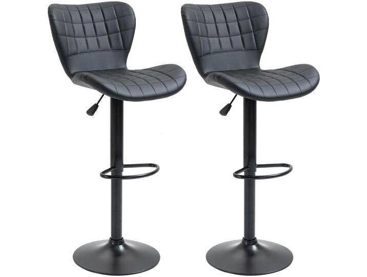 HOMCOM BARHOCKER,, Schwarz, Kunststoff, 51.5x109x47 cm, Esszimmer, Barmöbel, Barhocker von Homcom