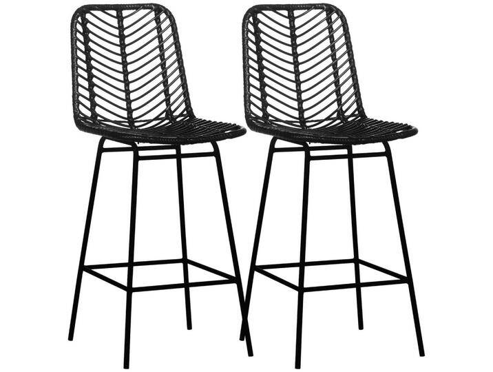 HOMCOM BARHOCKER, Schwarz, Kunststoff, 52x102x42.5 cm, Esszimmer, Barmöbel, Barhocker von Homcom