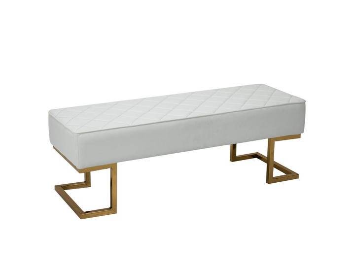 HOMCOM BETTBANK,, Weiß, Kunststoff, 43x42x120 cm, Esszimmer, Bänke, Sitzbänke von Homcom