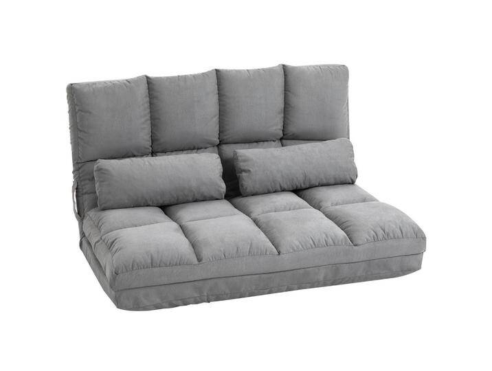 HOMCOM BODENSTUHL, Grau, 2-Sitzer, Füllung: Schaumstoff,Polyester,Schaumstoff, 73x60x102 cm, Wohnzimmer, Sessel, Polstersessel von Homcom