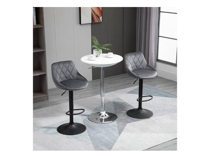 HOMCOM Barhocker 360° Drehbar, höhenverstellbar (Barstühle, 2 St., Tresenhocker), für Wohnzimmer, Esszimmer, Dunkelgrau, grau von Homcom