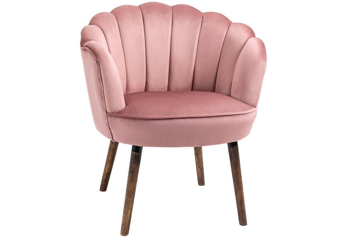 HOMCOM Barhocker Küchenstuhl Sessel mit Rückenlehne (Wohnzimmerstuhl, 1 St., Esszimmerstuhl), Polyester Gummiholz Rosa 66 x 66 x 78,5 cm HOMCOM Barhocker Küchenstuhl Sessel mit Rückenlehne (Wohnzimmerstuhl, 1 St., Esszimmerstuhl), Polyester Gummiholz Rosa 66 x 66 x 78,5 cm von HOMCOM
