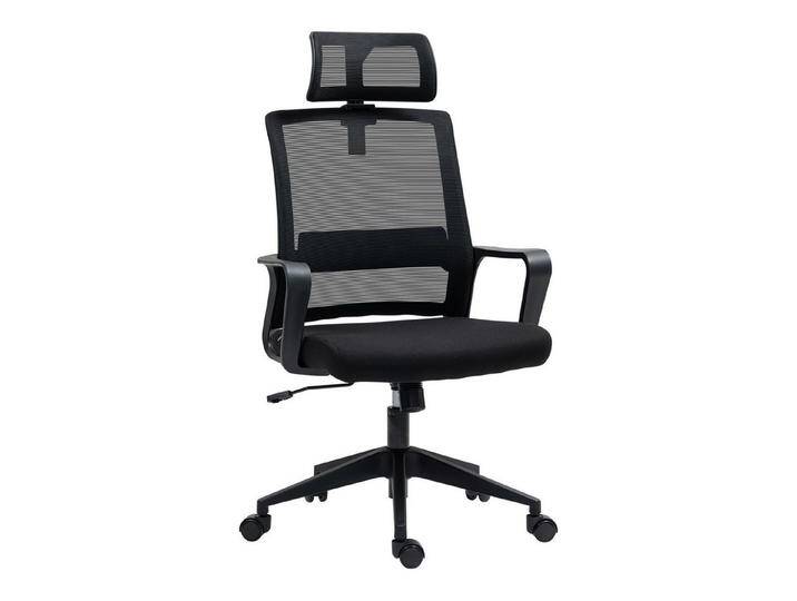 HOMCOM Bürostuhl Ergonomischer Schreibtischstuhl mit Armlehne, Verstellbar Kopfstütze (Höhenverstellbarer Mesh Drehstuhl, 1 St), mit Wippfunktion von Homcom