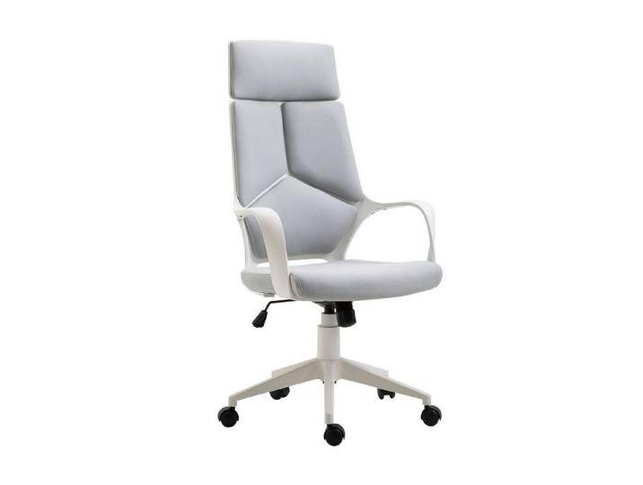 HOMCOM Bürostuhl Ergonomischer Schreibtischstuhl mit Armlehne, Wippfunktion (Drehstuhl, 1 St), mit Netzbespannung Grau, grau von Homcom