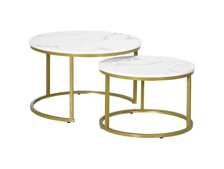 HOMCOM COUCHTISCH, Weiß, Metall, 74x46.3x74 cm, Wohnzimmer, Wohnzimmertische, Couchtische HOMCOM COUCHTISCH, Weiß, Metall, 74x46.3x74 cm, Wohnzimmer, Wohnzimmertische, Couchtische von Homcom