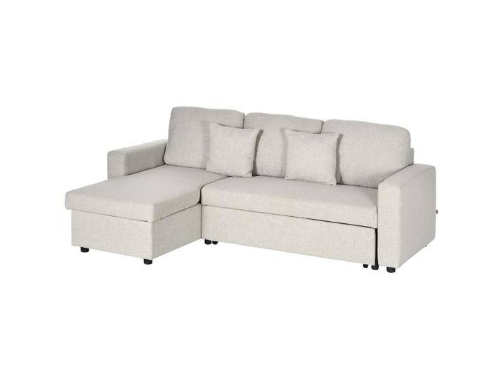 HOMCOM ECKSOFA, Weiß, 225x140 cm, Wohnzimmer, Sofas & Couches, Wohnlandschaften, Ecksofas HOMCOM ECKSOFA, Weiß, 225x140 cm, Wohnzimmer, Sofas & Couches, Wohnlandschaften, Ecksofas von Homcom