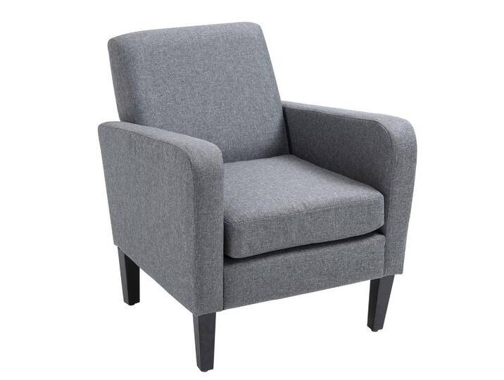 HOMCOM EINZELSESSEL,, Hellgrau, 72x74x66 cm, Wohnzimmer, Sessel, Polstersessel von Homcom