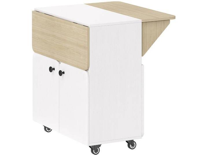HOMCOM ESSTISCH, Weiß, Kunststoff, Nachbildung, 4-Sitzer, 3 Fächer, Rechteckig, Rollen, 83x75x70 cm, Esszimmer, Tische, Esstische HOMCOM ESSTISCH, Weiß, Kunststoff, Nachbildung, 4-Sitzer, 3 Fächer, Rechteckig, Rollen, 83x75x70 cm, Esszimmer, Tische, Esstische von Homcom