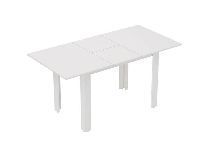 HOMCOM ESSTISCH, Weiß Hochglanz, 80x78x160 cm, Esszimmer, Tische, Esstische von Homcom