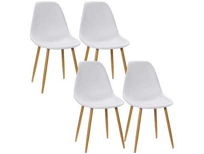 HOMCOM ESSZIMERSTUHL, Weiß, Kunststoff, 52x85.5x45 cm, Esszimmer, Stühle, Esszimmerstühle, Vierfußstühle von Homcom
