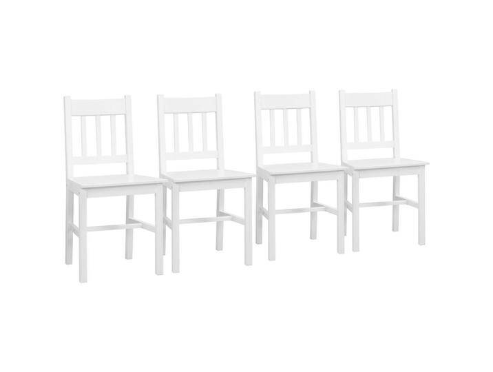 HOMCOM ESSZIMMERSTÜHLE,, Weiß, Holz, 41x85.5x46.5 cm, Esszimmer, Stühle, Esszimmerstühle, Vierfußstühle von Homcom