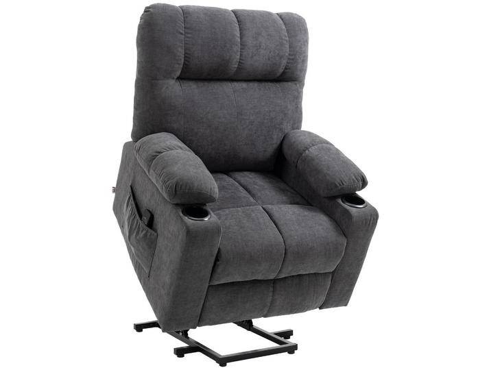 HOMCOM FERNSEHSESSEL, Dunkelgrau, 1-Sitzer, Füllung: Schaumstoff,Taschenfederkern, 95x109x91 cm, Wohnzimmer, Sessel, Fernsehsessel von Homcom