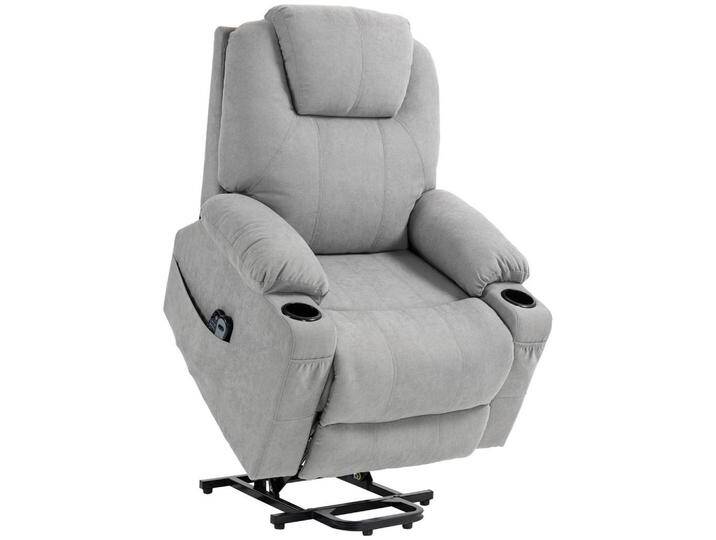 HOMCOM FERNSEHSESSEL, Hellgrau, Kunststoff, 90x107x101 cm, Wohnzimmer, Sessel, Fernsehsessel von Homcom