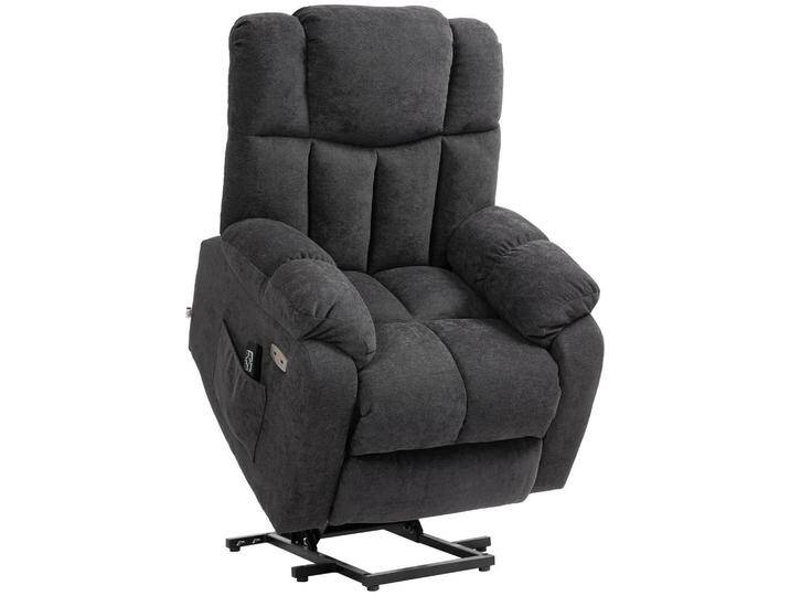 HOMCOM FERNSEHSESSEL, Schwarz, Kunststoff, 95x107x92 cm, Wohnzimmer, Sessel, Relaxsessel HOMCOM FERNSEHSESSEL, Schwarz, Kunststoff, 95x107x92 cm, Wohnzimmer, Sessel, Relaxsessel von Homcom
