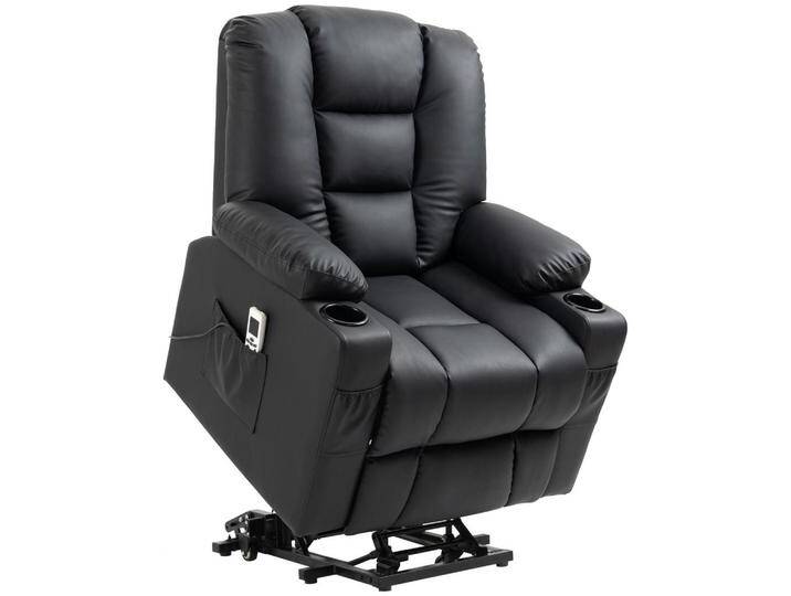 HOMCOM FERNSEHSESSEL, Schwarz, Kunststoff, Metall, 98x102x90 cm, Wohnzimmer, Sessel, Fernsehsessel von Homcom