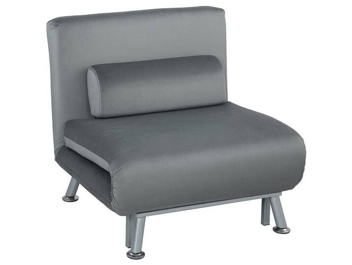 HOMCOM KLAPPBAR, Grau, 1-Sitzer, Füllung: Polyester, einzeln stellbar, 70x75x75 cm, Wohnzimmer, Sessel, Schlafsessel HOMCOM KLAPPBAR, Grau, 1-Sitzer, Füllung: Polyester, einzeln stellbar, 70x75x75 cm, Wohnzimmer, Sessel, Schlafsessel von Homcom