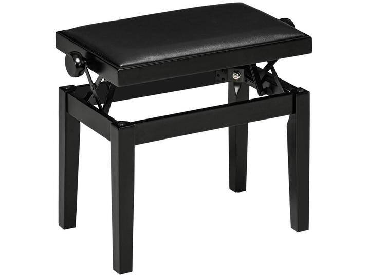 HOMCOM KLAVIERHOCKER,, Schwarz, Holz, 33x56x63 cm, Wohnzimmer, Hocker, Sitzhocker von Homcom