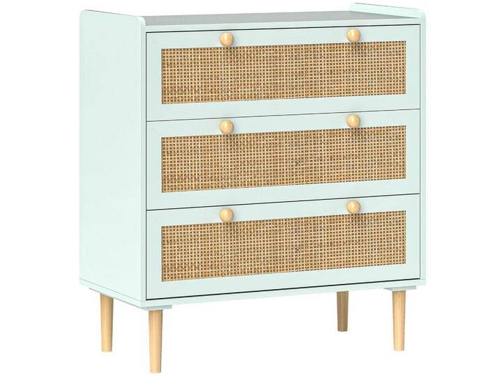 HOMCOM KOMMODE, Hellblau, 80x87.5x40 cm, Wohnzimmer, Kommoden & Sideboards, Kommoden von Homcom