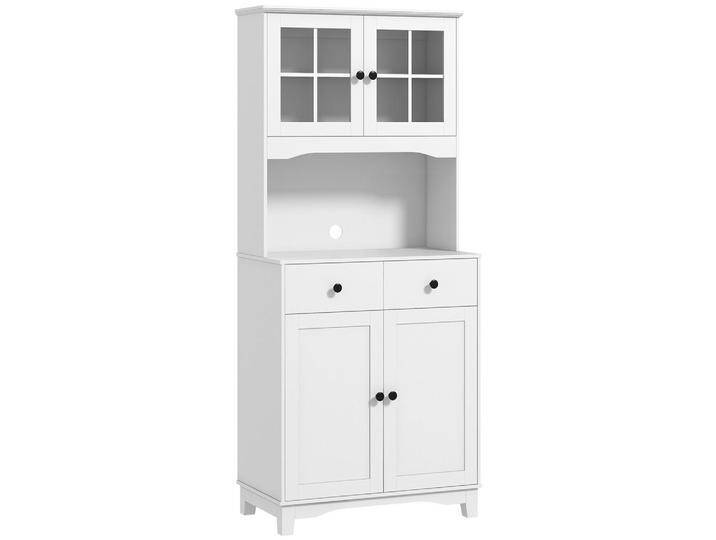 HOMCOM KÜCHENSCHRANK, Weiß, Nachbildung, 2 Fächer, 2 Schubladen, 40x172x74.5 cm, Küchen, Küchenmöbel, Küchenschränke, Geräteumbauschränke von Homcom