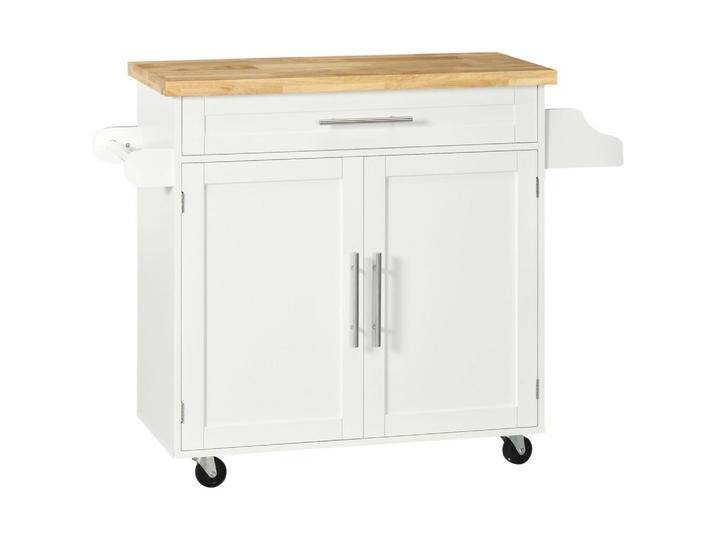 HOMCOM KÜCHENWAGEN, Weiß, 40x89x109 cm, Esszimmer, Servierwagen von Homcom
