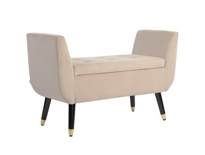 HOMCOM LUXUS, Beige, Kunststoff, 107x65x42 cm, Esszimmer, Bänke, Sitzbänke von Homcom