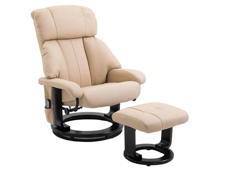 HOMCOM MASSAGESESSEL,, Weiß, Leder, 80x102x76 cm, Wohnzimmer, Sessel, Relaxsessel von Homcom