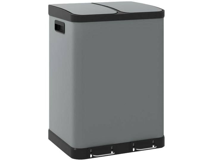 HOMCOM MÜLLEIMER, Grau, Metall, 39.5x67x48.8 cm, Küchen, Küchenausstattung, Mülleimer von Homcom