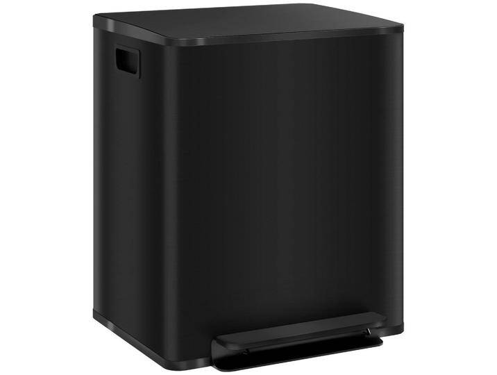 HOMCOM MÜLLEIMER, Schwarz, Metall, 37.5x56x47.7 cm, Küchen, Küchenausstattung, Mülleimer von Homcom