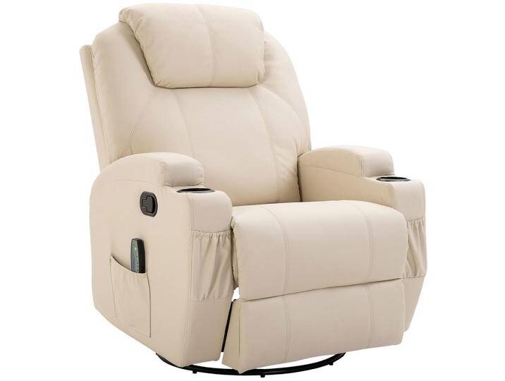 HOMCOM Massagesessel (1-St), 0 - mit Armlehnen, Cremeweiß - Beige von Homcom