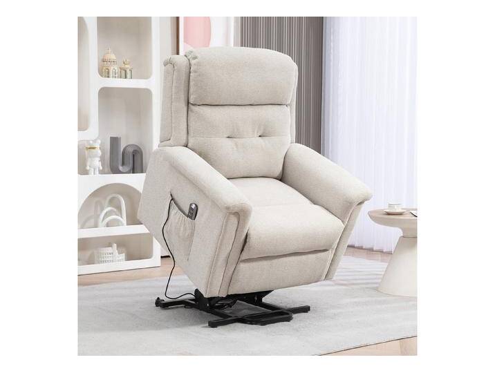 HOMCOM Massagesessel Elektrischer Aufstehsessel mit 2 Motoren, Liegefunktion (Relaxsessel, 1-St., Fernsehsessel), für Wohnzimmer, Arbeitszimmer von Homcom