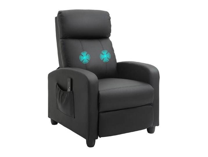 HOMCOM Massagesessel Fernsehsessel mit Massagefunktion Liegefunktion (Massagesessel, 1-St., Relaxsessel), Schwarz 68 x 88 x 98 cm, schwarz von Homcom