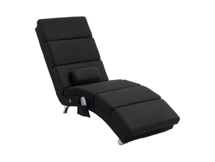HOMCOM Massagesessel Relaxliege mit Massagefunktion (Elektrischer Loungesessel, 1-St., Sessel mit hoher Rückenlehne, Fernbedienung), Fernsehsessel mit 5 Modi, Kissen, Schwarz von Homcom