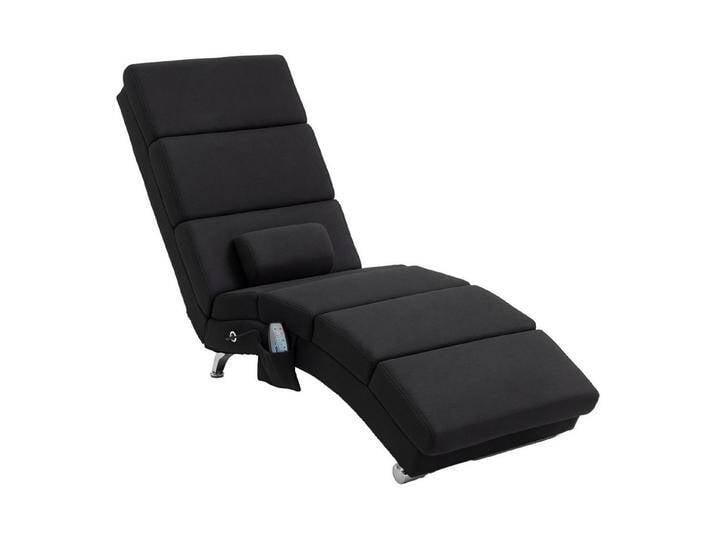 HOMCOM Massagesessel Relaxliege mit Massagefunktion (Elektrischer Loungesessel, 1-St., Sessel mit hoher Rückenlehne, Fernbedienung), Fernsehsessel mit 5 Modi, Kissen, Schwarz von Homcom