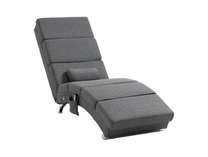 HOMCOM Massagesessel Relaxliege mit Massagefunktion elektrisch (Loungesessel, 1-St., Fernsehsessel), mit 5 Modi, Kissen, Dunkelgrau, grau, Kabel 180 m von Homcom