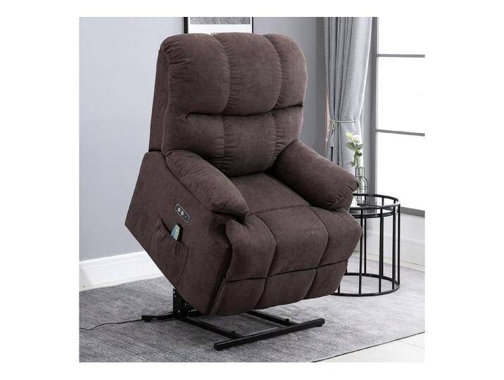 HOMCOM Massagesessel Relaxsessel mit Aufstehhilfe, verstellbare Rückenlehen, Wärmefunktion, braun, braun HOMCOM Massagesessel Relaxsessel mit Aufstehhilfe, verstellbare Rückenlehen, Wärmefunktion, braun, braun von Homcom