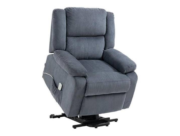 HOMCOM Massagesessel Relaxsessel mit Liegefunktion, mit Fernbedienung (Fernsehsessel, 1-St., Aufstehsessel), für Wohnzimmer, Grau, grau von Homcom