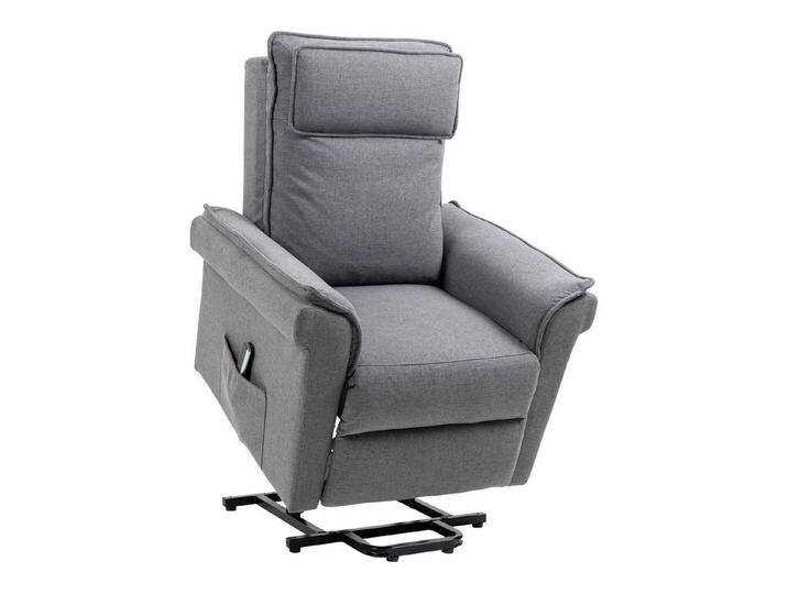 HOMCOM Massagesessel Relaxsessel mit Liegefunktion, mit Fernbedienung (Fernsehsessel, 1-St., Aufstehsessel), für Wohnzimmer, Grau, grau von Homcom