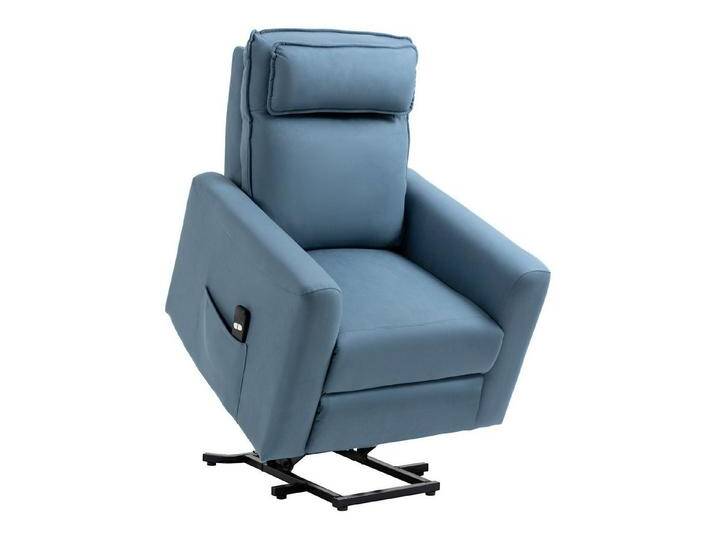 HOMCOM Massagesessel elektrischer Aufstehsessel Relaxsessel mit Aufstehhilfe (gepolstert TV Sessel mit Seitentasche, 1-St., Fernsehsessel mit Liegefunktion), Samt von Homcom
