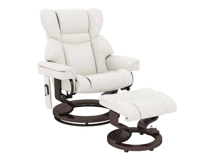HOMCOM Massagesessel mit Fußhocker, Liegefunktion (Relaxsessel, 2-St., Fernsehsessel), mit Fernbedienung, Seitentasche, für Wohnzimmer, Kunstleder von Homcom