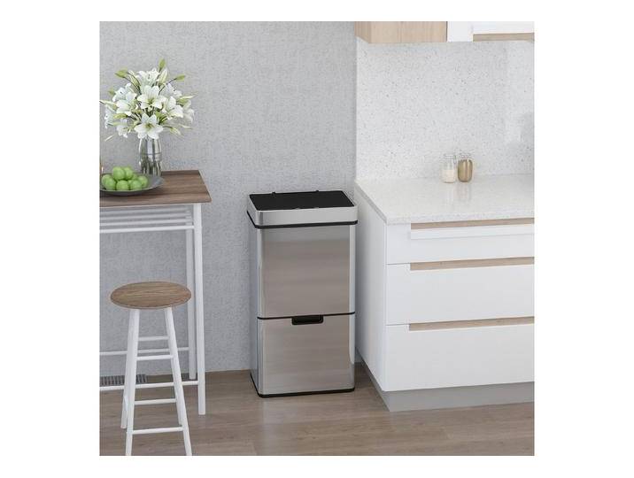 HOMCOM Mülleimer Automatik Abfalleimer mit Sensor, Edelstahl Silber 42 x 30 x 81 cm, silberfarben HOMCOM Mülleimer Automatik Abfalleimer mit Sensor, Edelstahl Silber 42 x 30 x 81 cm, silberfarben von Homcom