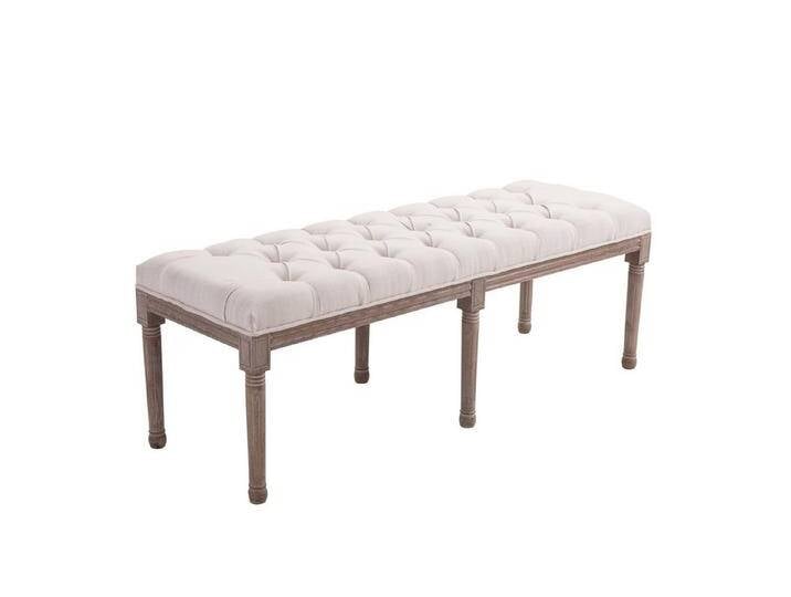 HOMCOM Polsterbank Polsterbank im Vintage-Stil, beige gelb von Homcom