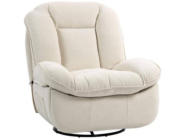HOMCOM RELAXSESSEL,, Creme, Kunststoff, 100x102x104 cm, Wohnzimmer, Sessel, Relaxsessel HOMCOM RELAXSESSEL,, Creme, Kunststoff, 100x102x104 cm, Wohnzimmer, Sessel, Relaxsessel von Homcom
