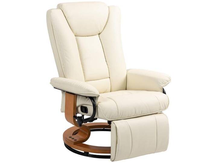 HOMCOM RELAXSESSEL, Creme, Leder, Nachbildung, Füllung: Schaumstoff, einzeln stellbar, 88x103x78 cm, Wohnzimmer, Sessel, Relaxsessel HOMCOM RELAXSESSEL, Creme, Leder, Nachbildung, Füllung: Schaumstoff, einzeln stellbar, 88x103x78 cm, Wohnzimmer, Sessel, Relaxsessel von Homcom
