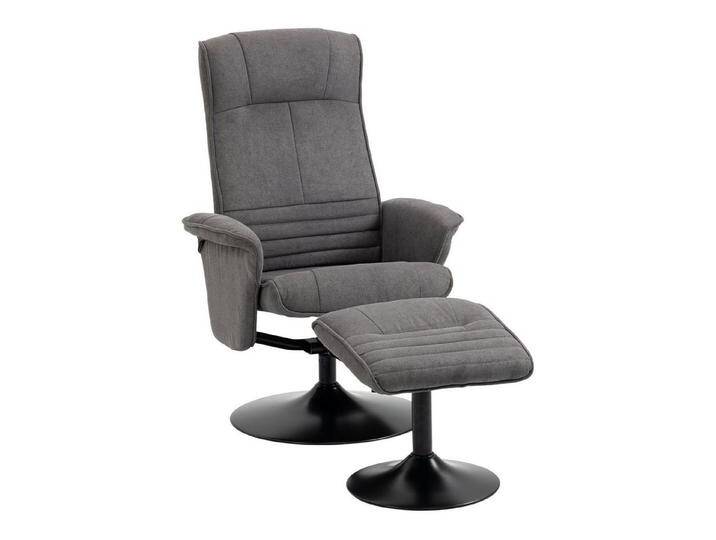 HOMCOM Relaxsessel Relaxstuhl mit Fußhocker, verstellbare Rückenlehne (Liegesessel, 2-St., Fernsehsessel), für Wohnzimmer, Schlafzimmer, Samt von Homcom