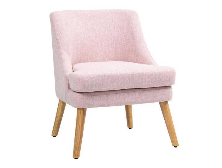HOMCOM Relaxsessel Sessel mit Leinenoptik, Armlehne (Polsterstuhl, 1-St., Loungesessel), für Wohnzimmer, Schlafzimmer, Rosa, rosa von Homcom