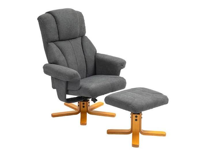HOMCOM Relaxsessel mit Liegefunktion, bis 150 kg belastbar (Liegesessel mit Hocker, 2-St., Fernsehsessel), für Wohnzimmer, Schlafzimmer, 79 x 80 x 104cm von Homcom