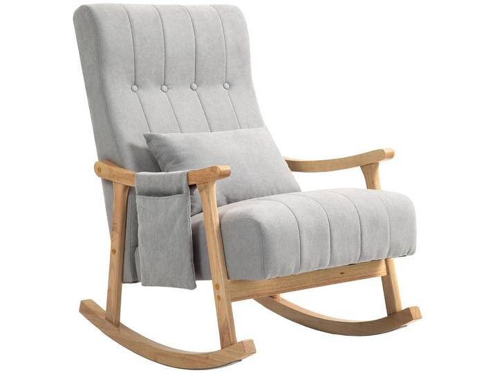 HOMCOM SCHAUKELSTUHL, Grau, Kunststoff, 65x98x90 cm, Wohnzimmer, Sessel, Schaukelstühle von Homcom
