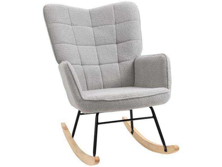 HOMCOM SCHAUKELSTUHL,, Hellgrau, Kunststoff, 98x101x71 cm, Wohnzimmer, Sessel, Schaukelstühle von Homcom
