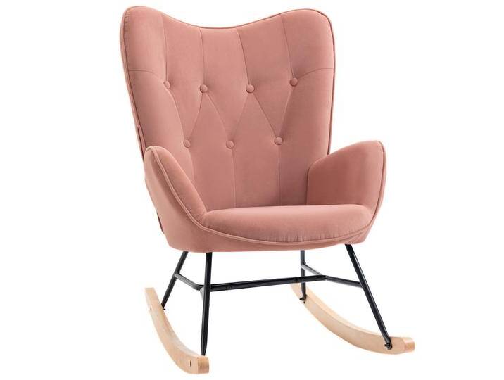 HOMCOM SCHAUKELSTUHL, Rosa, Kunststoff, 70x96x65 cm, Wohnzimmer, Sessel, Schaukelstühle HOMCOM SCHAUKELSTUHL, Rosa, Kunststoff, 70x96x65 cm, Wohnzimmer, Sessel, Schaukelstühle von Homcom